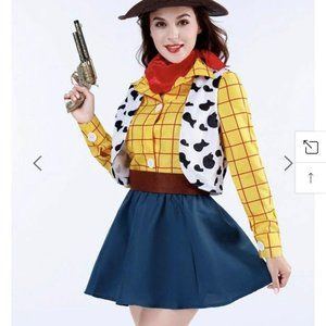 Womens Cowgirl Skirt Cosplay Set